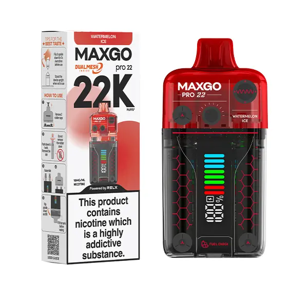 Watermelon Ice RELX MaxGO Pro 22K Disposable Vape Kit 